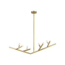 Load image into Gallery viewer, Oaks Chandelier in Brushed Brass (8-Light).
