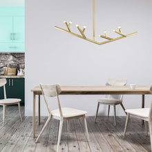 Load image into Gallery viewer, Oaks Chandelier in dining room.
