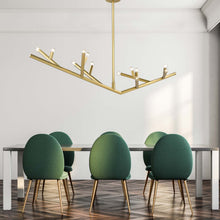 Load image into Gallery viewer, Oaks Chandelier in dining room.
