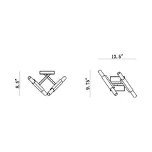 Load image into Gallery viewer, San Vincente LED Wall Light - line drawing.
