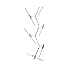Load image into Gallery viewer, San Vincente Vertical LED Chandelier in Matte Chrome.
