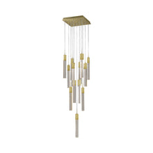 Load image into Gallery viewer, The Original Glacier LED Multi Light Pendant Light in 13-Light/Brushed Brass.

