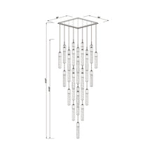 Load image into Gallery viewer, The Original Glacier LED Multi Light Pendant Light - line drawing.
