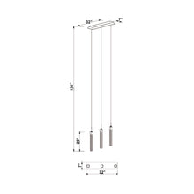 Load image into Gallery viewer, The Original Glacier LED Pendant Light - line drawing.
