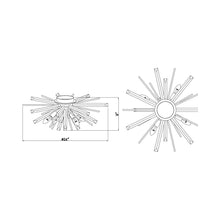 Load image into Gallery viewer, Palisades Avenue Flush Mount Ceiling Light - line drawing.
