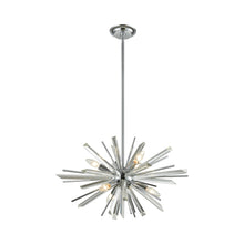 Load image into Gallery viewer, Palisades Avenue Pendant Light in Chrome (6-Light).
