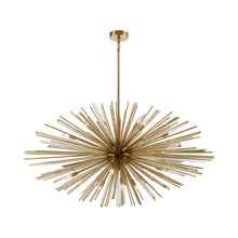 Load image into Gallery viewer, Palisades Avenue Pendant Light in Antique Brass (18-Light).
