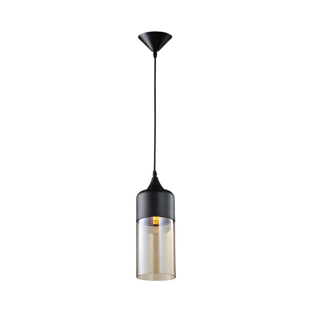 Robertson Blvd Pendant Light in Black Organza Silk (5-Inch).