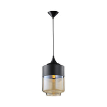 Load image into Gallery viewer, Robertson Blvd Pendant Light in Black Organza Silk (7-Inch).
