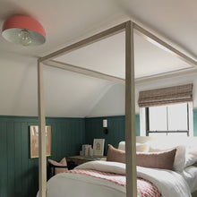 Load image into Gallery viewer, Avery 1-Light Semi-Flush Mount Ceiling Light in bedroom.
