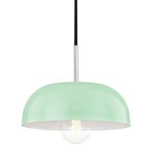 Load image into Gallery viewer, Avery Pendant Light in Polished Nickel / Mint/Small.
