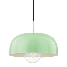 Load image into Gallery viewer, Avery Pendant Light in Polished Nickel / Mint/Large.
