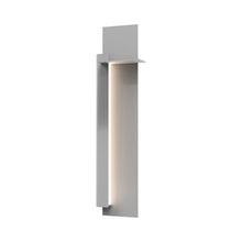 Load image into Gallery viewer, Backgate™ Outdoor LED Wall Light in Large/Textured Gray/Left.
