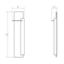 Load image into Gallery viewer, Backgate™ Outdoor LED Wall Light - line drawing.
