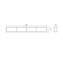 Load image into Gallery viewer, Bahn LED Bath Vanity Light - line drawing.
