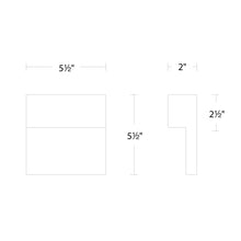 Load image into Gallery viewer, Balance Outdoor LED Wall Light - line drawing.
