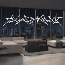 Load image into Gallery viewer, Ballet™ Spreader LED Multi Light Pendant Light in living room.
