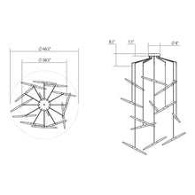 Load image into Gallery viewer, Ballet™ Spreader LED Multi Light Pendant Light - line drawing.
