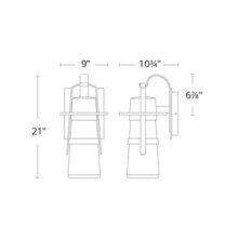Load image into Gallery viewer, Balthus Outdoor LED Wall Light - line drawing.
