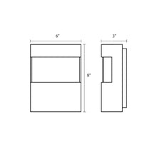 Load image into Gallery viewer, Band Outdoor LED Wall Light - line drawing.
