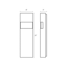 Load image into Gallery viewer, Band Outdoor LED Wall Light - line drawing.
