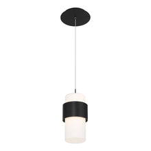 Load image into Gallery viewer, Banded LED Mini Pendant Light in Black.

