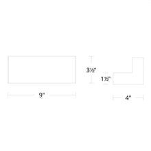 Load image into Gallery viewer, Bantam LED Wall Light - line drawing.

