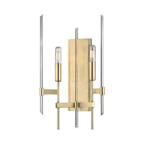 Bari Wall Light in Aged Brass.
