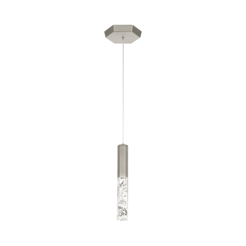 Basalt LED Pendant Light in Silver.