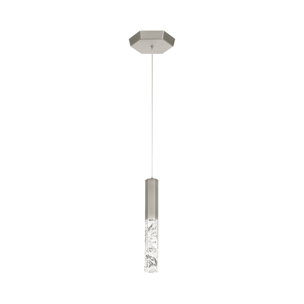 Basalt LED Pendant Light in Silver.