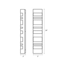 Load image into Gallery viewer, Bath Notes LED Bath Vanity Light - line drawing.
