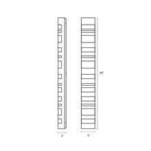 Load image into Gallery viewer, Bath Notes LED Bath Vanity Light - line drawing.
