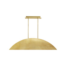 Load image into Gallery viewer, Bau LED Linear Suspension Light in Natural Brass.
