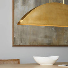 Load image into Gallery viewer, Bau LED Linear Suspension Light in dining room.
