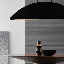 Load image into Gallery viewer, Bau LED Linear Suspension Light in dining room.
