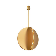 Load image into Gallery viewer, Bau LED Pendant Light in Medium/Natural Brass.
