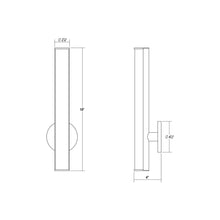 Load image into Gallery viewer, Bauhaus Columns™ LED Bath Wall Light - line drawing.

