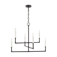 Load image into Gallery viewer, Bayview Chandelier in Black and Clear.
