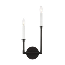 Load image into Gallery viewer, Bayview Double Bath Wall Light in Right/Aged Iron.

