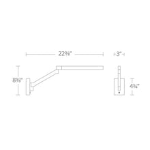 Load image into Gallery viewer, Beam LED Wall Light- line drawing.
