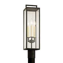 Load image into Gallery viewer, Beckham Outdoor Post Light in Forged Iron.

