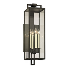 Load image into Gallery viewer, Beckham Outdoor Wall Light in Forged Iron (4-Light/28.5-Inch).
