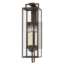 Load image into Gallery viewer, Beckham Outdoor Wall Light in Textured Bronze (3-Light/21.5-Inch).
