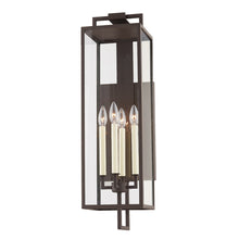 Load image into Gallery viewer, Beckham Outdoor Wall Light in Textured Bronze (4-Light/28.5-Inch).

