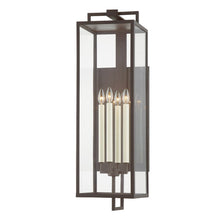 Load image into Gallery viewer, Beckham Outdoor Wall Light in Textured Bronze (4-Light/33.5-Inch).
