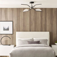 Load image into Gallery viewer, Belterra LED Semi Flush Ceiling Light in bedroom.
