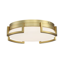 Load image into Gallery viewer, Bezel Set LED Flush Mount Ceiling Light in Honey Gold (Large).
