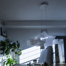 Load image into Gallery viewer, Big Bang XL LED Chandelier in dining room.
