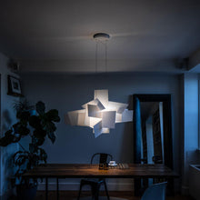 Load image into Gallery viewer, Big Bang XL LED Chandelier in dining room.
