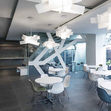 Load image into Gallery viewer, Big Bang XL LED Chandelier in dining room.
